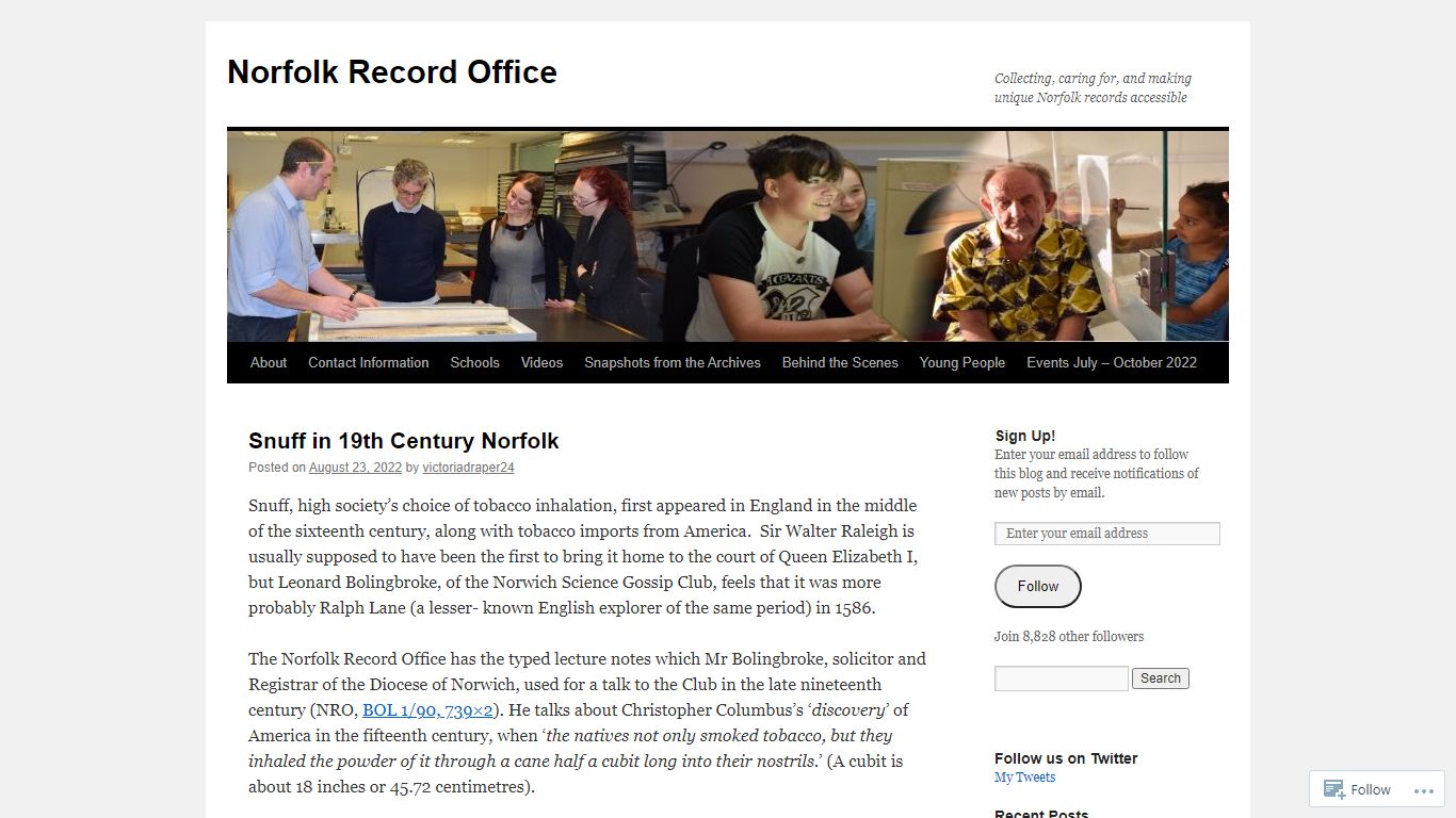 Norfolk Record Office | Collecting, caring for, and making unique ...