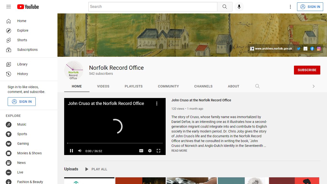 Norfolk Record Office - YouTube